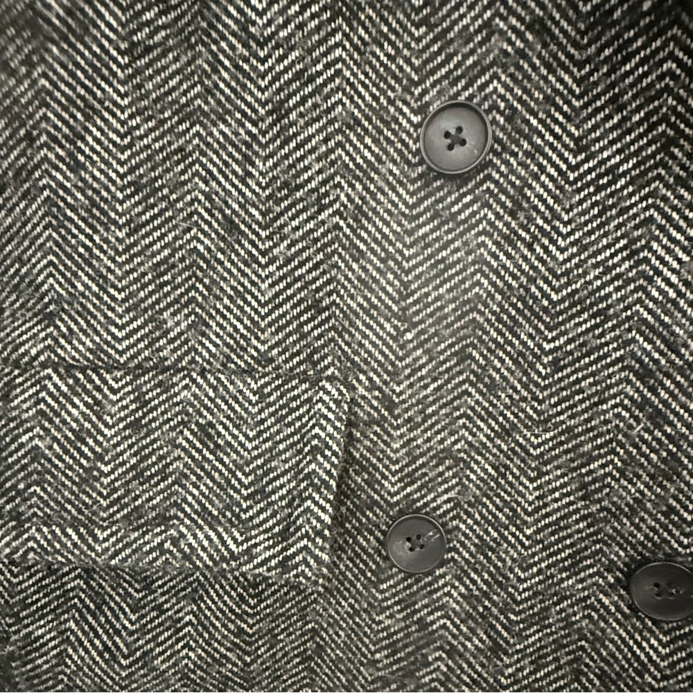 Lucky Brand Oversized Herringbone Double Breasted Coat - Picture 9 of 9